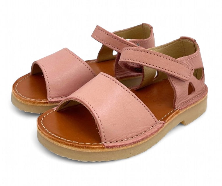 Sandale Mavis pour enfants en cuir rose