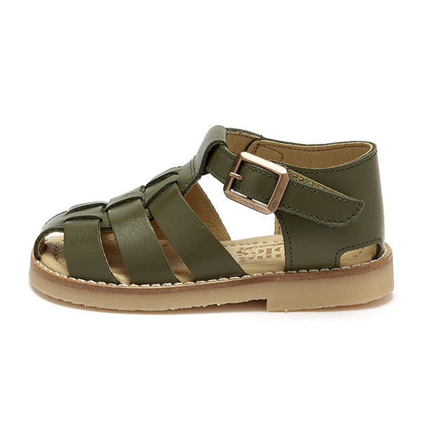 Noah Kids Fisherman Sandal Olive Leather – Young Soles London