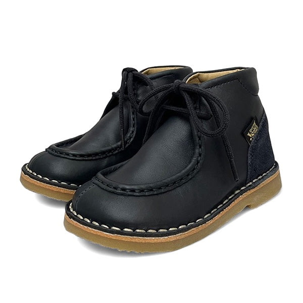 Boomer Kids Wallabee Boot Navy Leather