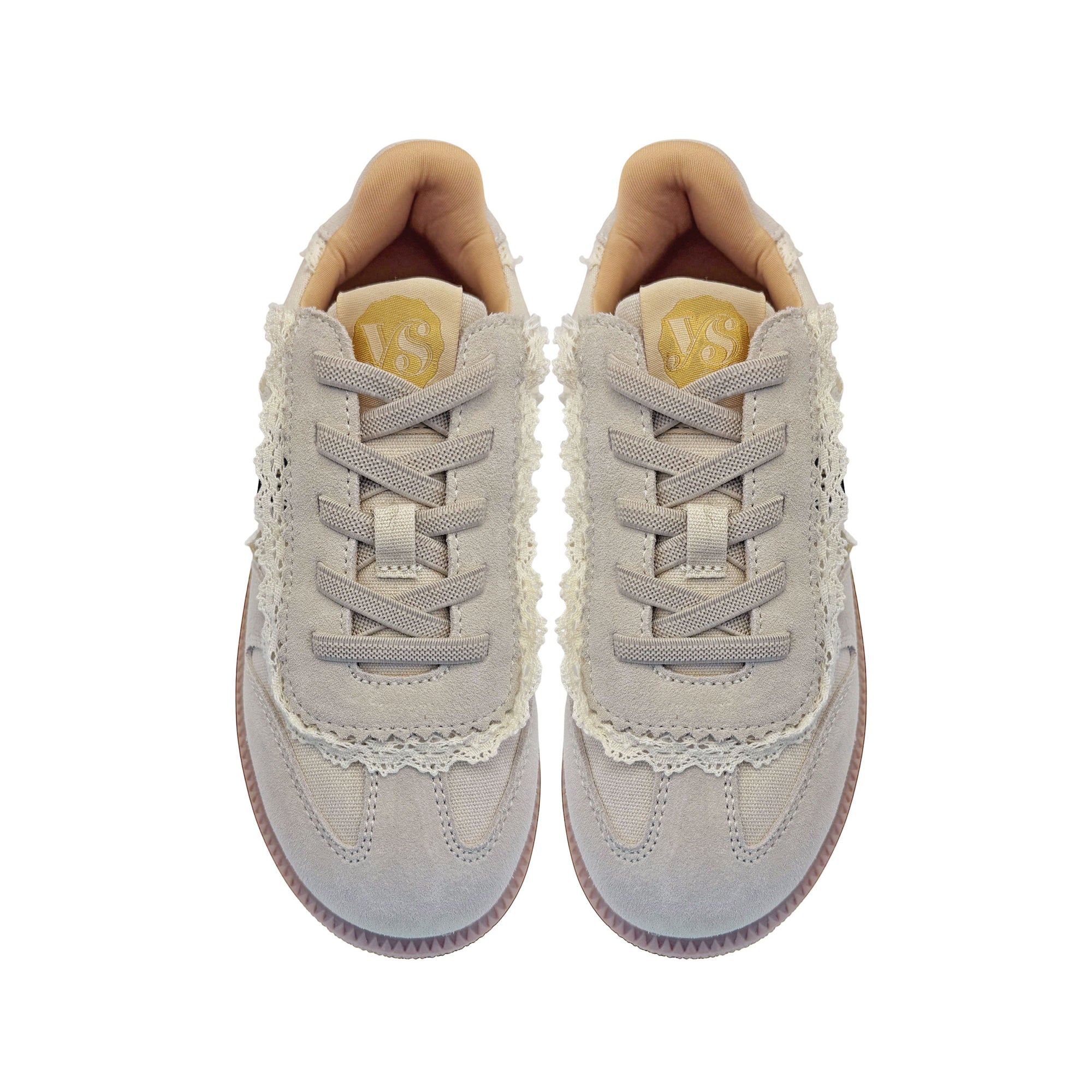 Brooking Kids Sneaker White Lace Textile and Suede