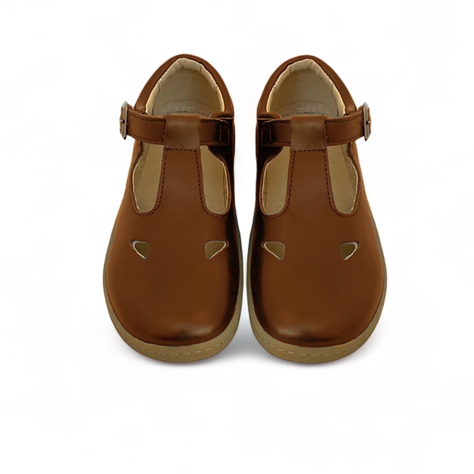 Chaussures pieds nus Darcey T-Bar pour enfants en cuir bleu marine