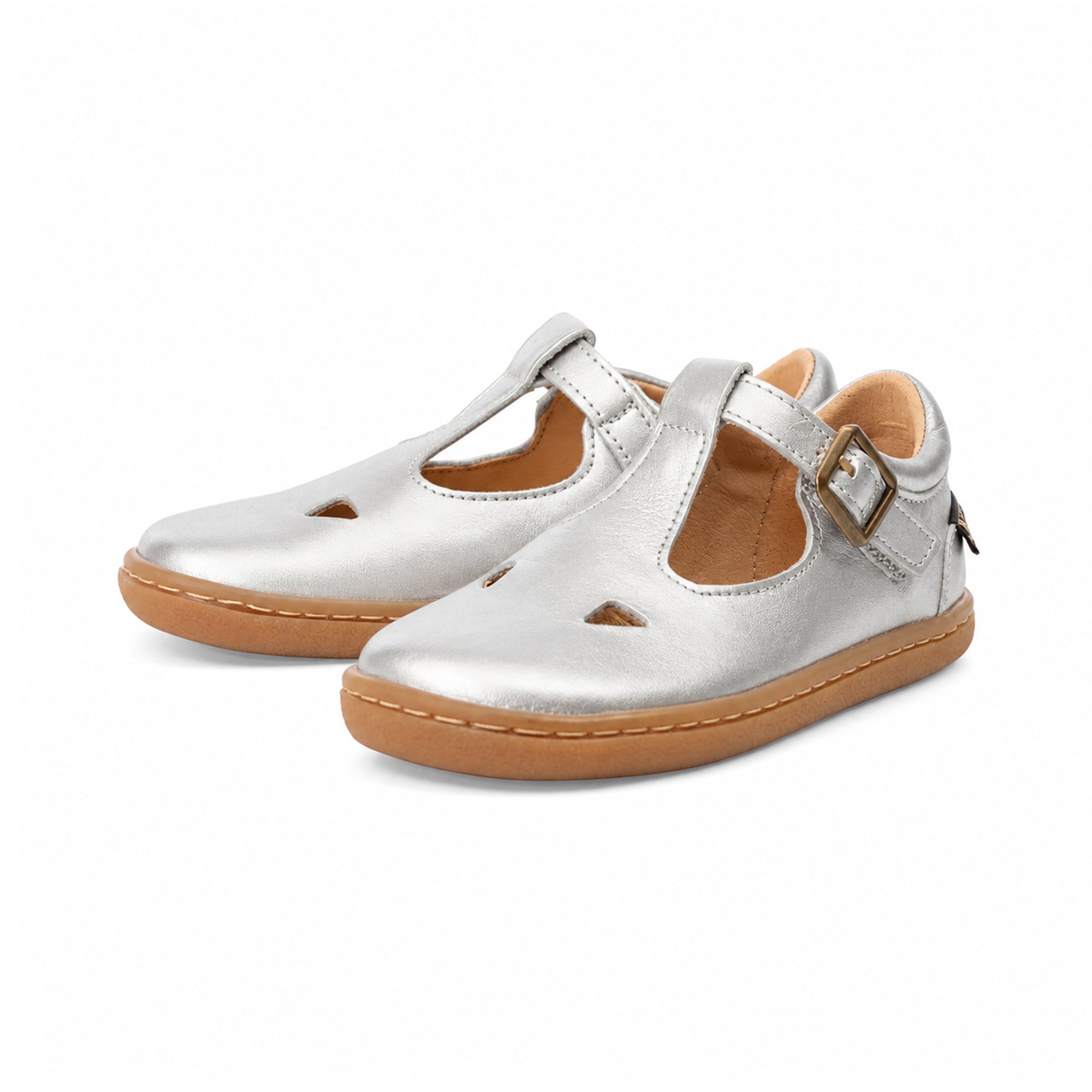 Darcey T-Bar Kinder Barfußschuh Navy Leder