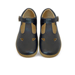 Darcey T-Bar Kids Barefoot Shoe Navy Leather