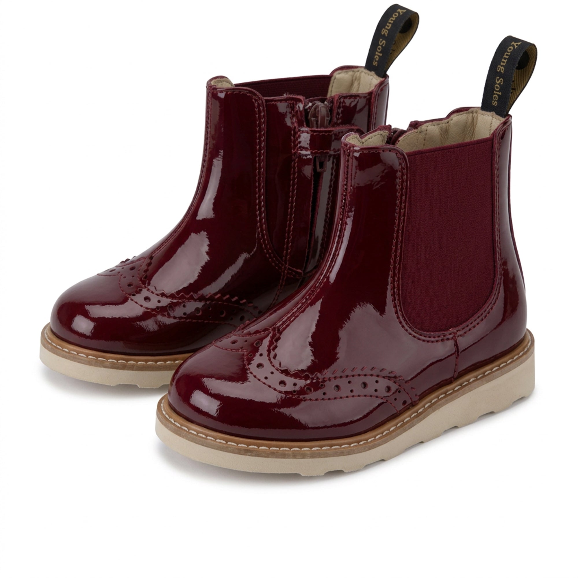 Francis Kids Chelsea Boot - Cherry Patent Leather