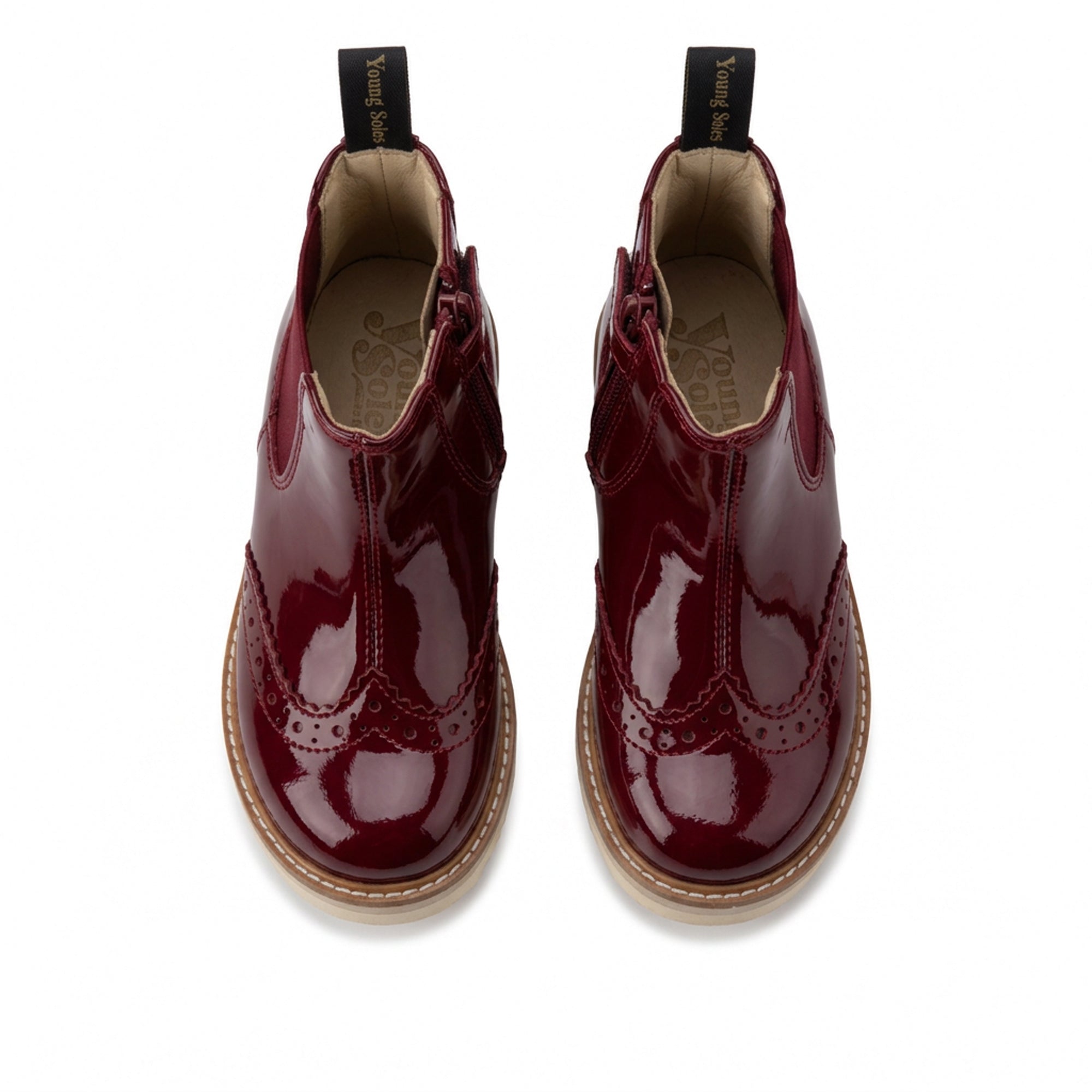 Francis Kids Chelsea Boot - Cherry Patent Leather