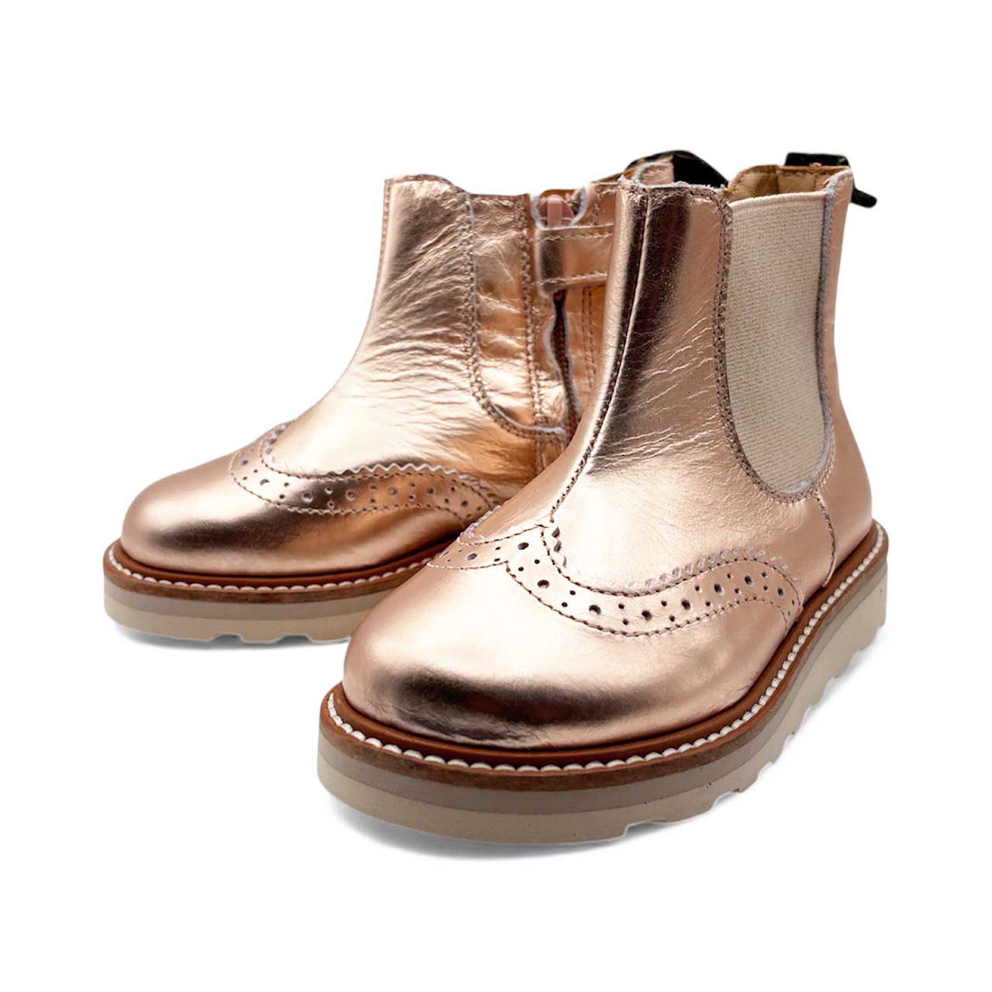 Francis Kids Chelsea Boot - Rose Gold Leather