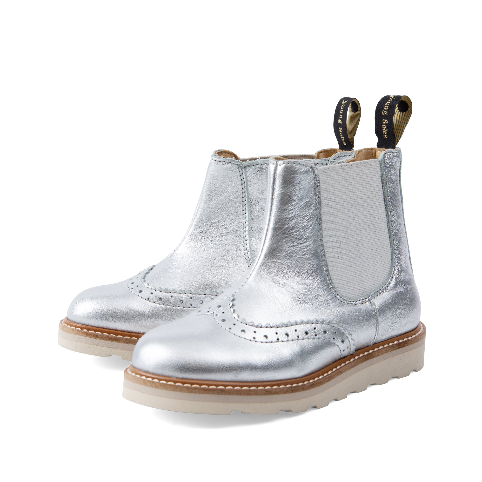 Francis Kids Chelsea Boot Silver Leather