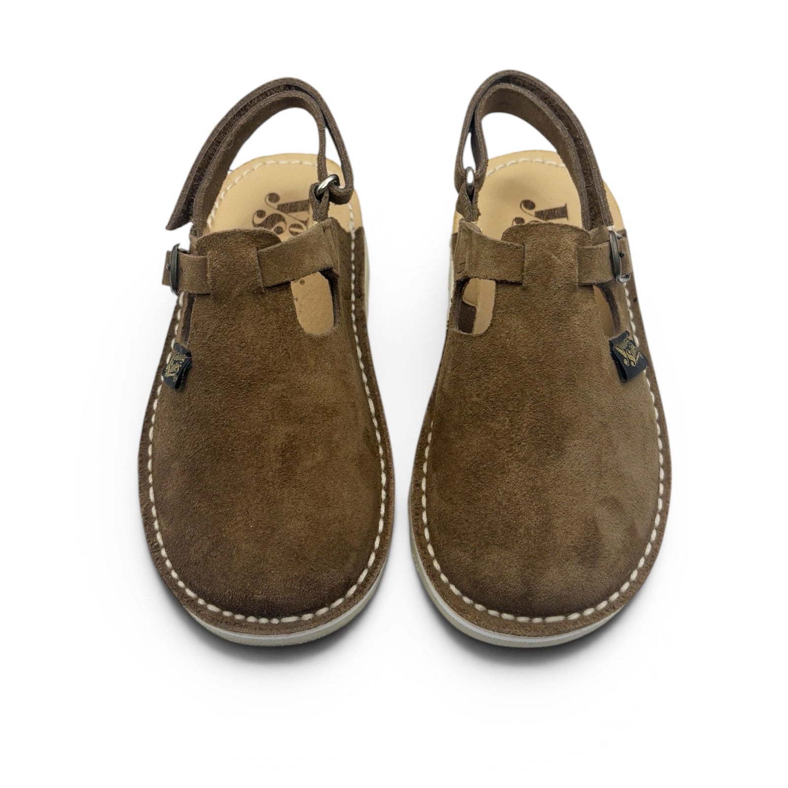 Sabot Heidi pour enfant en daim olive