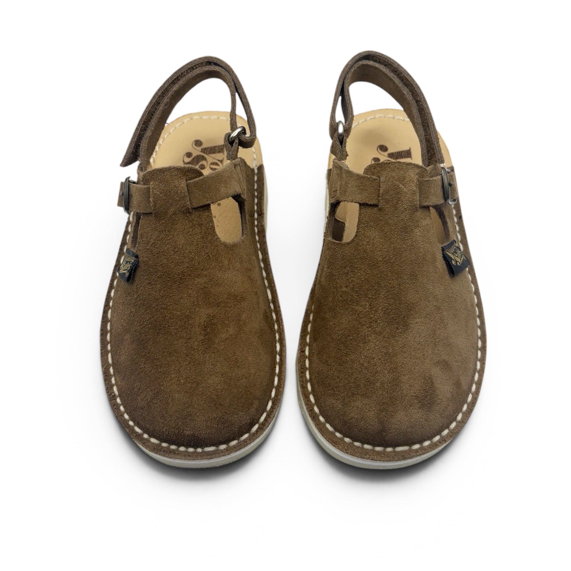 Sabot Heidi pour enfant en daim olive