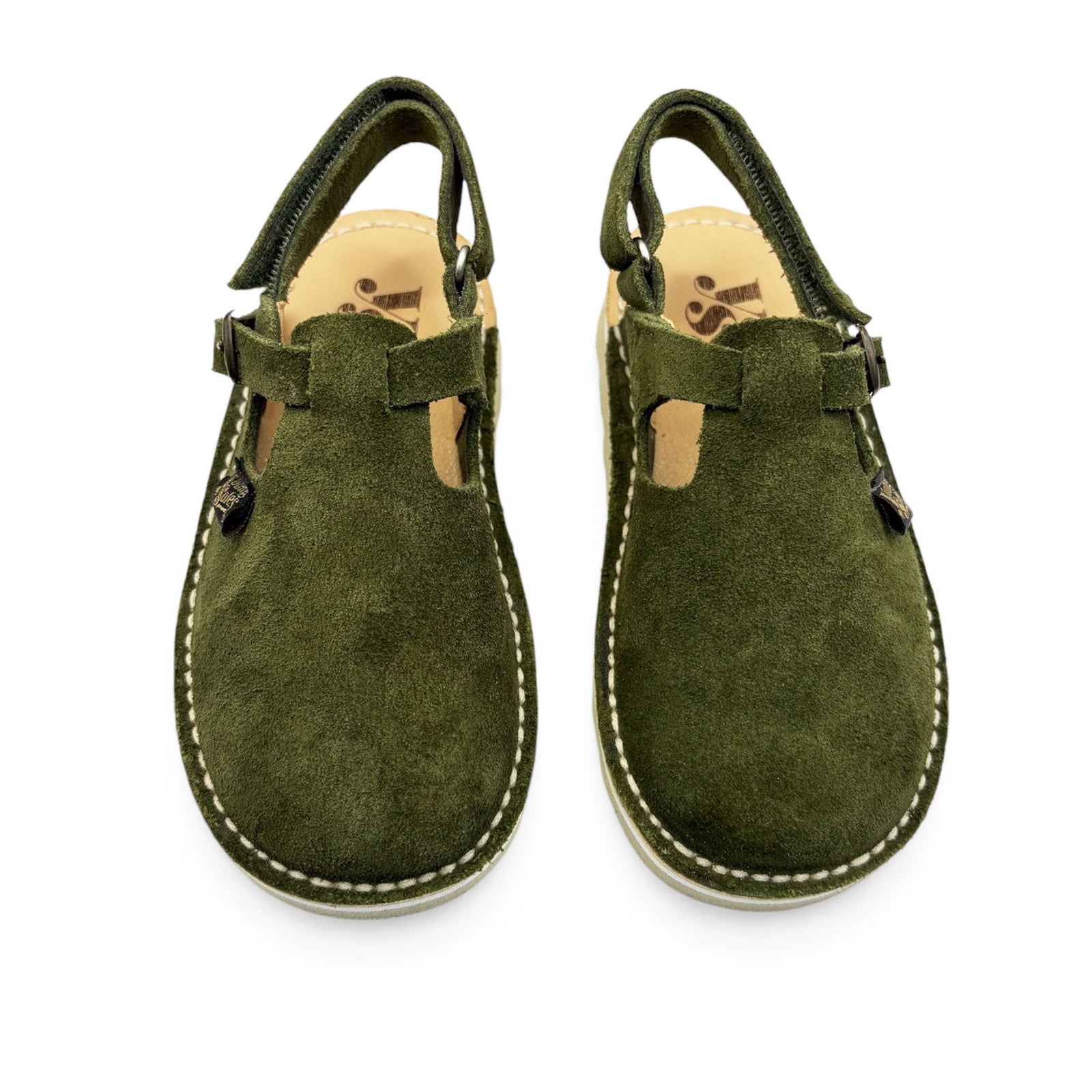 Sabot Heidi pour enfant en daim olive