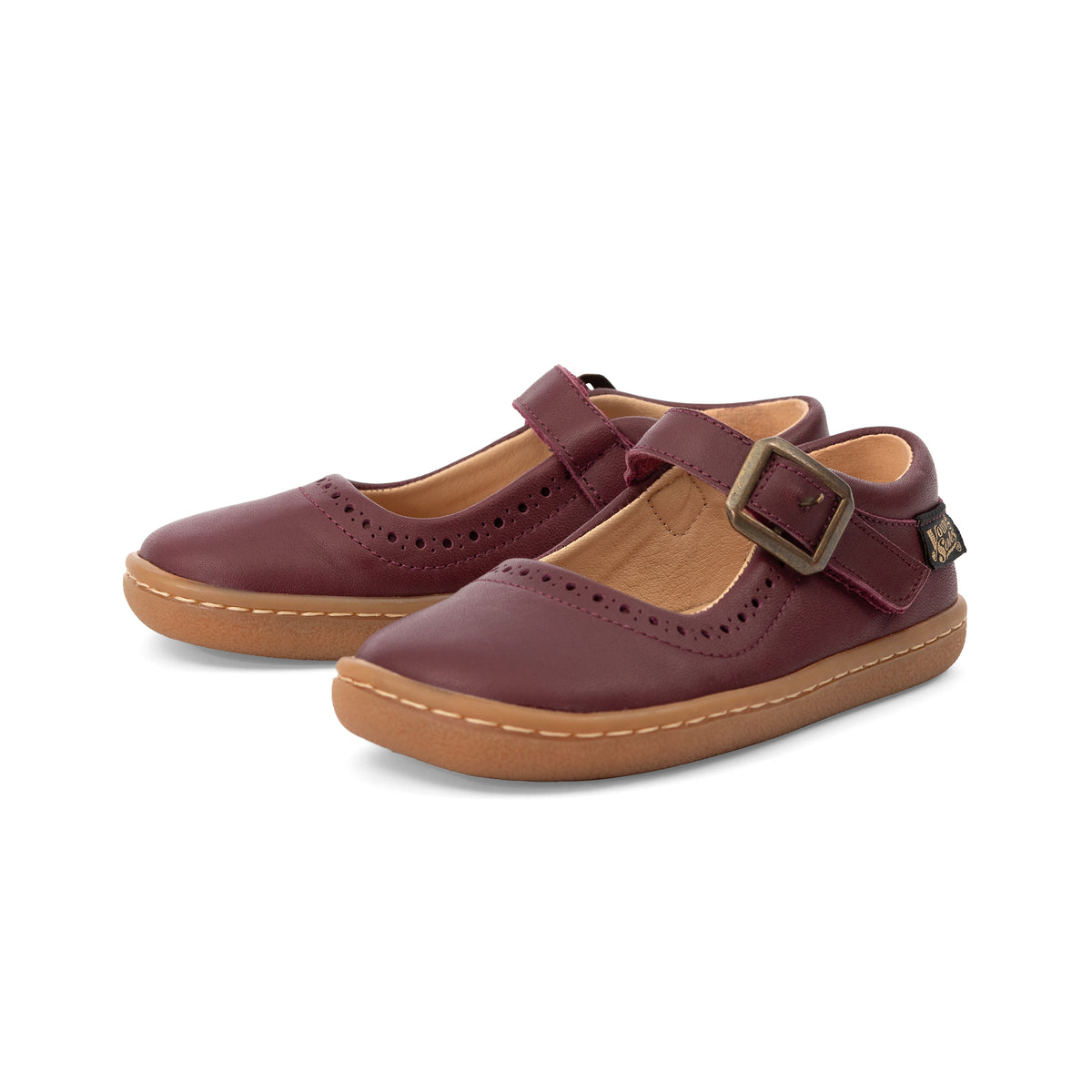 Young Soles London Holly Mary Jane Barefoot Shoes - Berry
