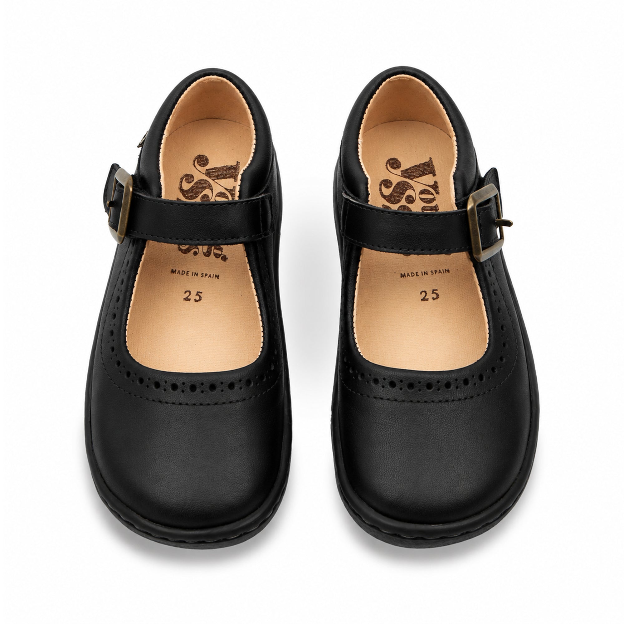 Chaussures pieds nus Holly Mary Jane pour enfants en cuir bleu marine