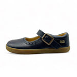 Holly Mary Jane Kids Barefoot Shoe Navy Leather