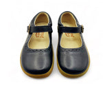 Holly Velcro Mary Jane Kids Shoe Navy Leather