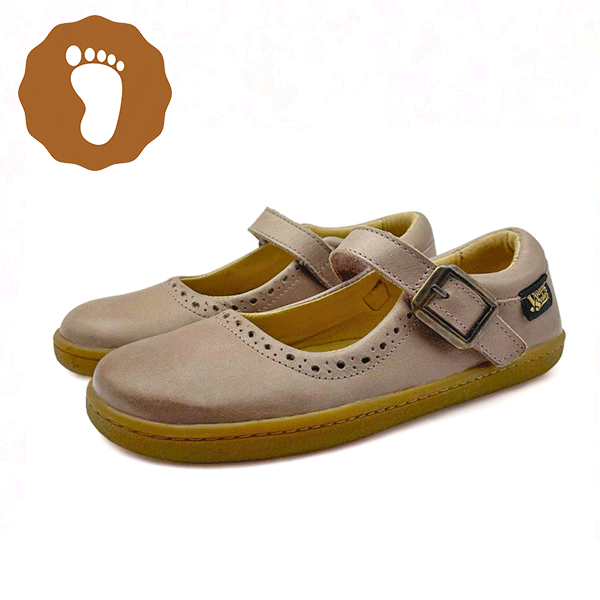 Holly Mary Jane Kids Barefoot Shoe Rose Leather Young Soles London