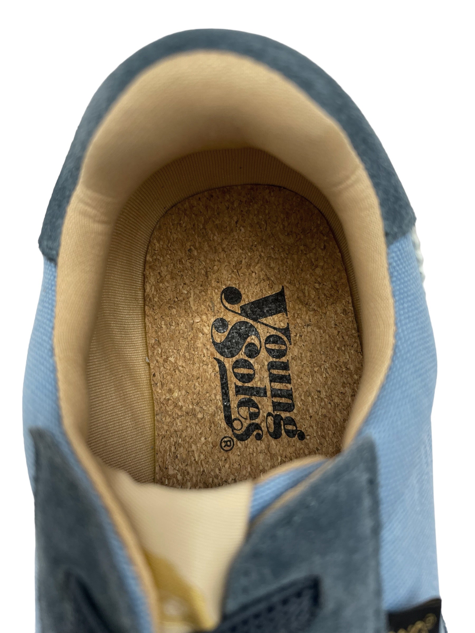 Keegan Kids Sneaker Smokey Blue Textile and Suede