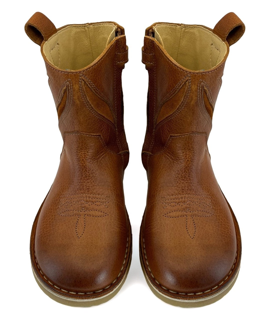 Jessie Kids Cowboy Boot Cognac Leather