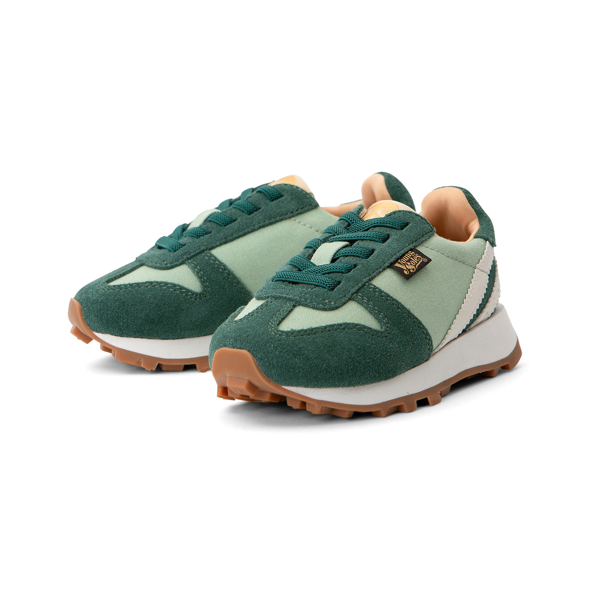 Keegan Kids Sneaker Sage Textile and Suede