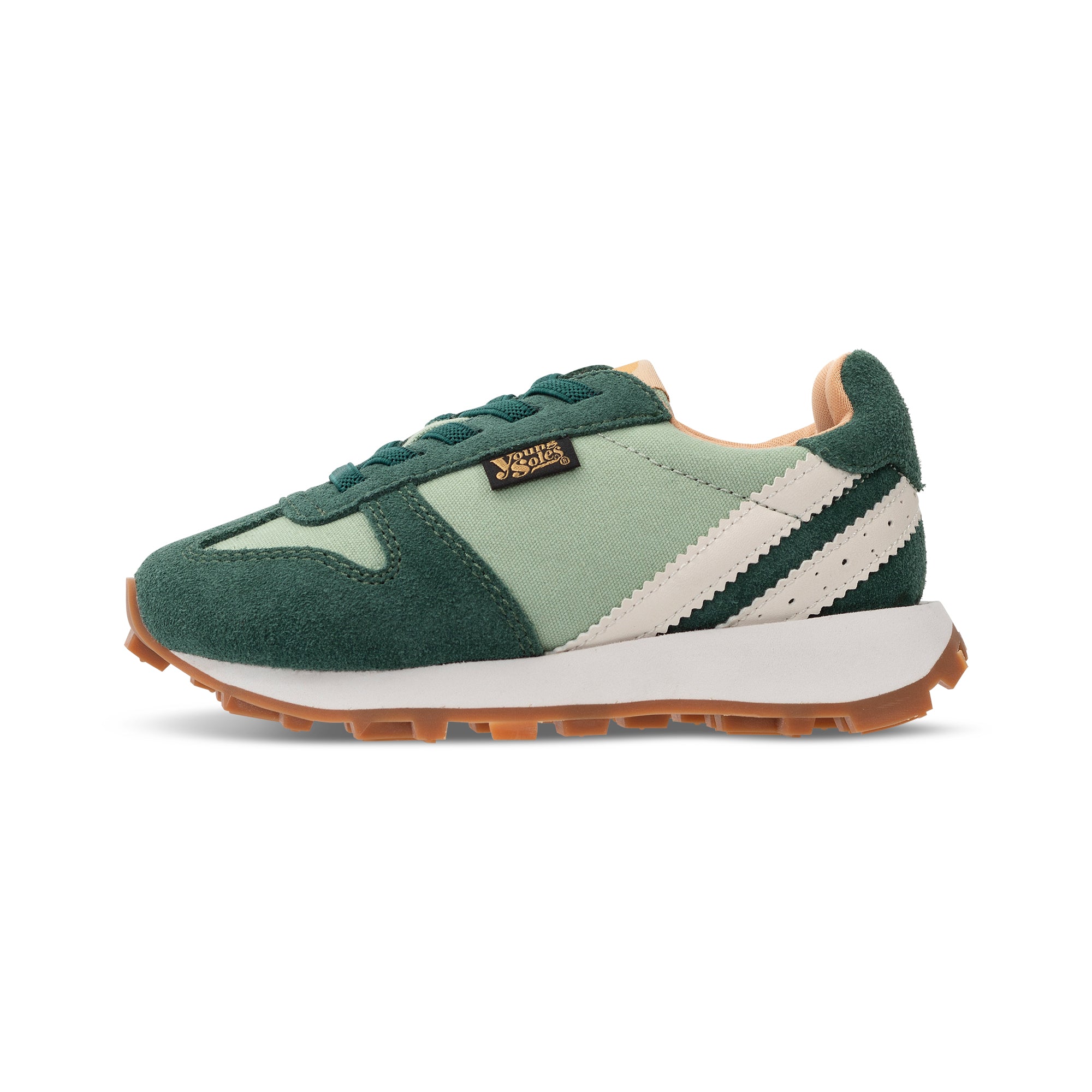 Keegan Kids Sneaker Sage Textile and Suede