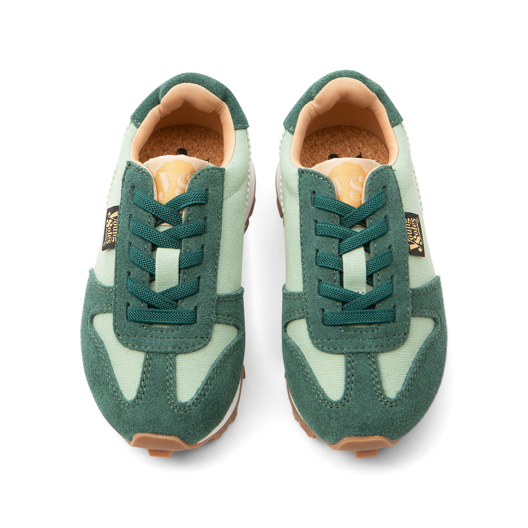 Keegan Kids Sneaker Sage Textile and Suede