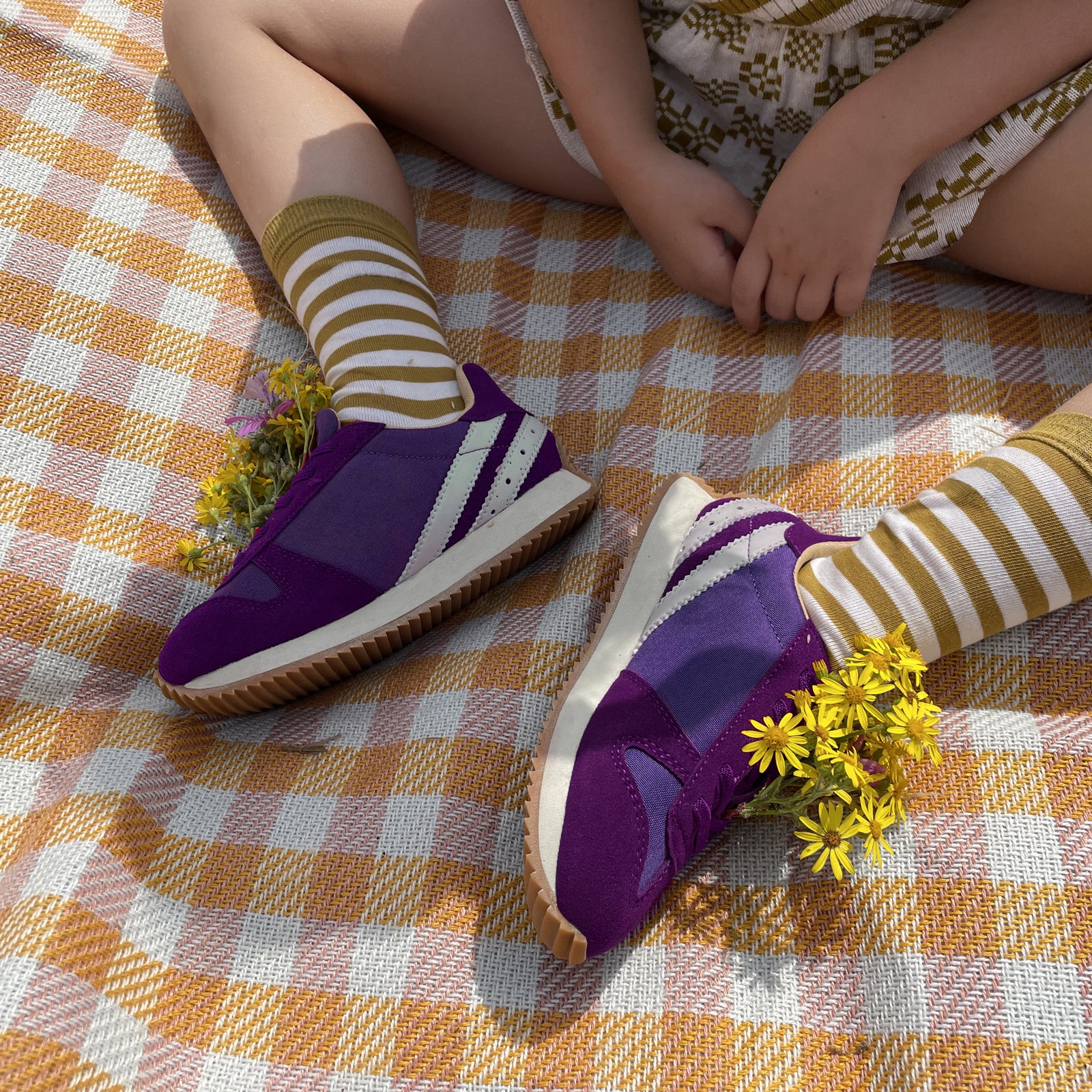 Keegan Kids Sneaker Violet Dream Textile and Suede
