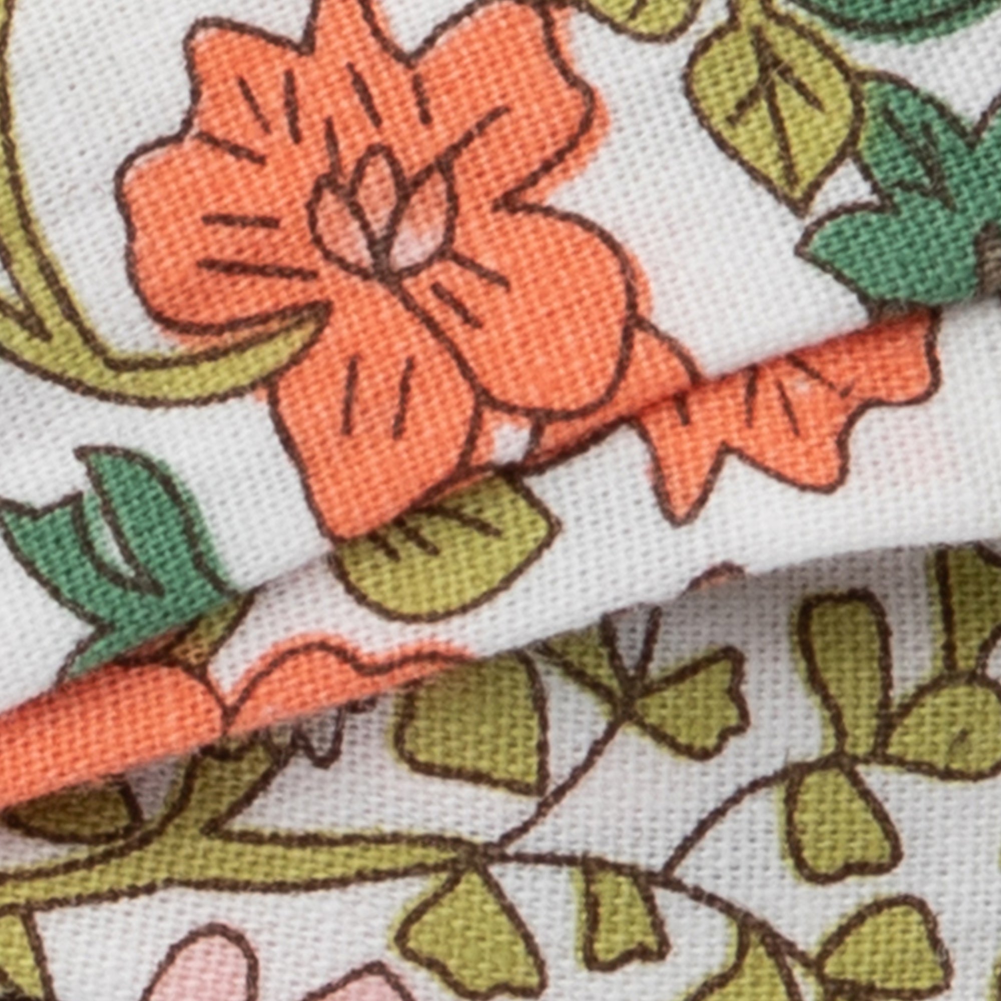 Dentelle florale Prairie Pêche