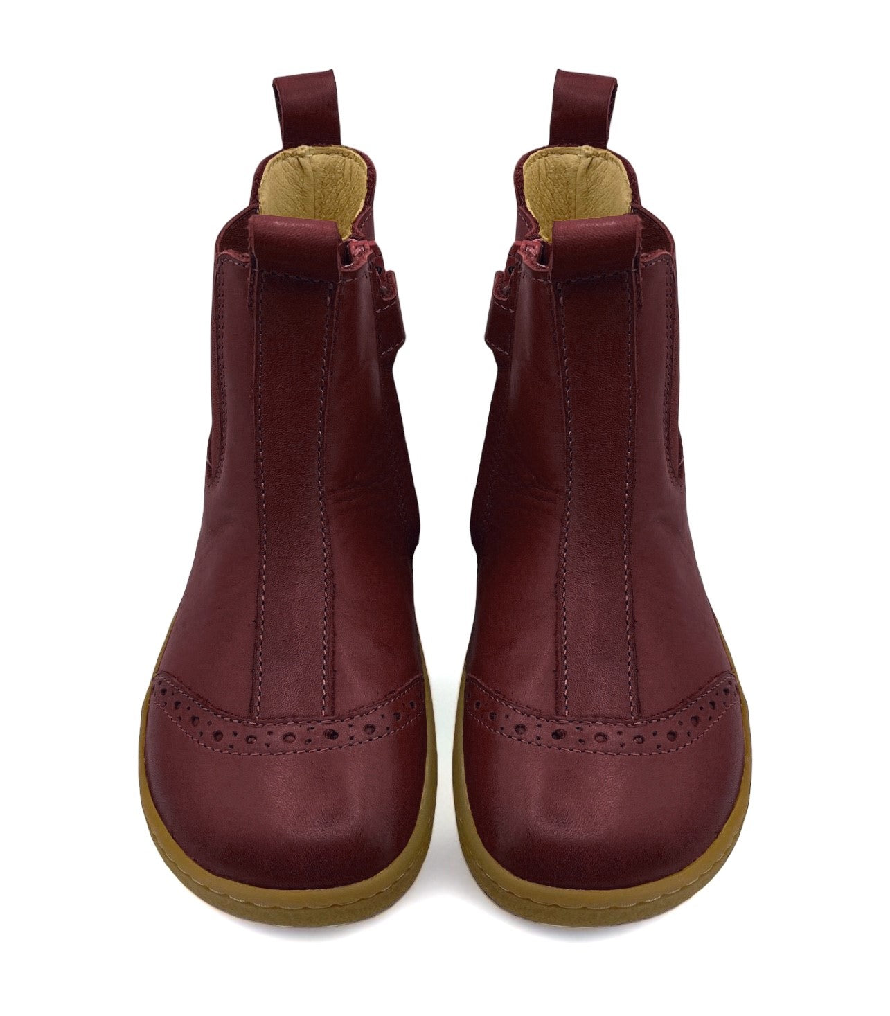 Logan Kinder Barfuß Chelsea Boot Schwarzes Leder 