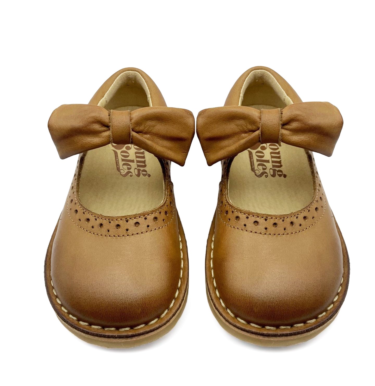 Chaussures Mary Jane Martha Bow pour enfants en cuir noir