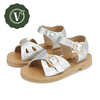 Pearl Vegan Kids Sandal Silver Synthetic Leather