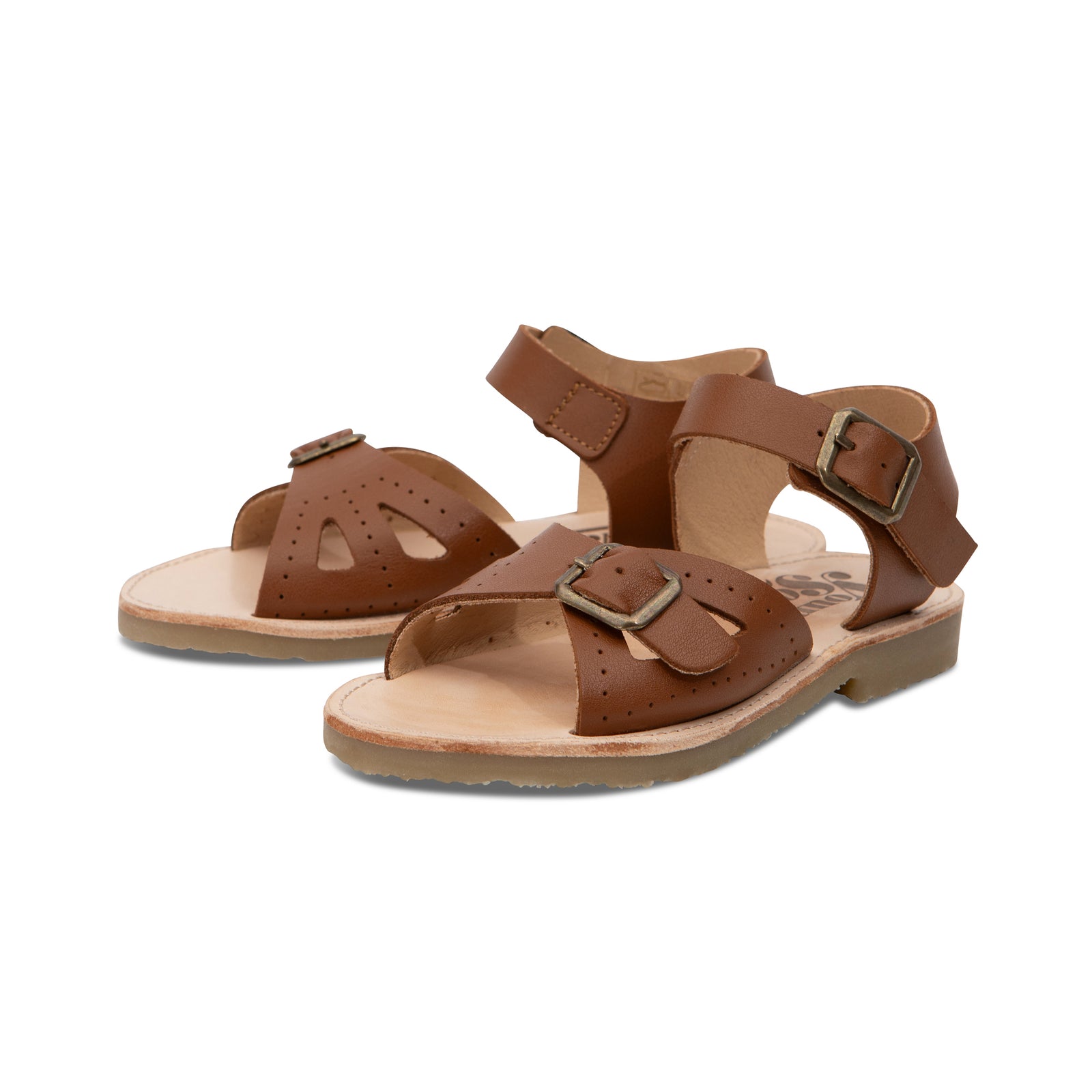 Pearl Kids Sandal Chestnut Brown Leather