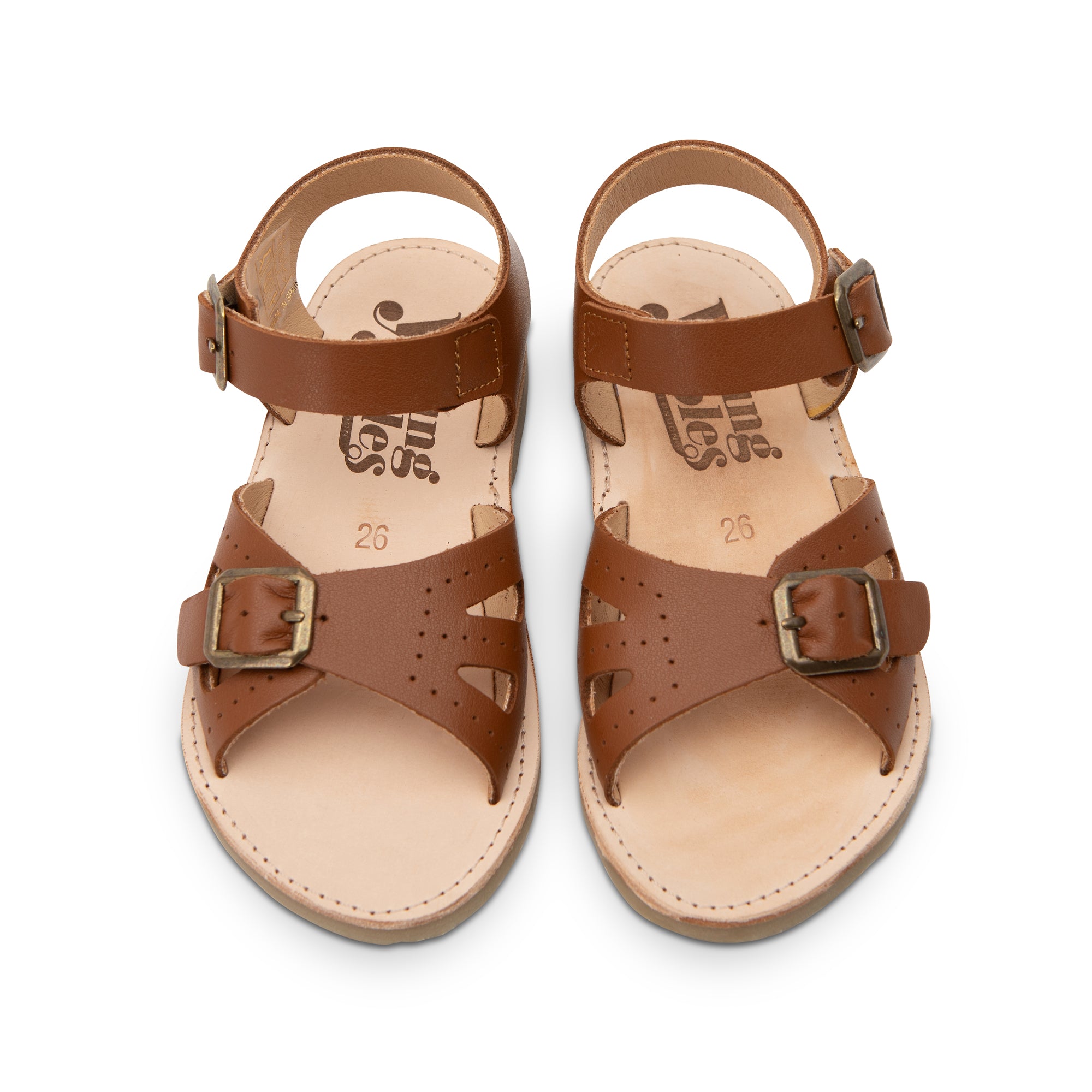 Pearl Kids Sandal Chestnut Brown Leather