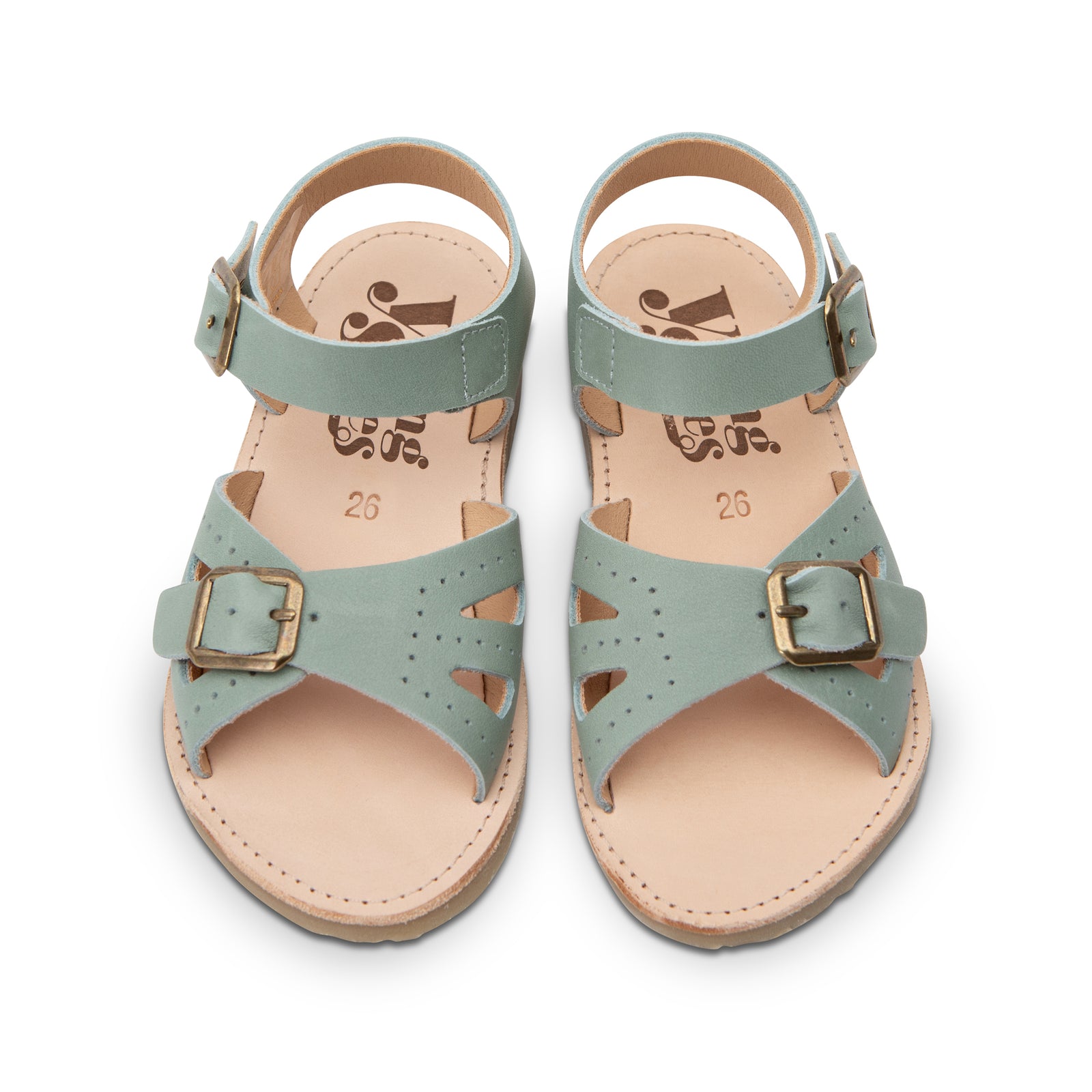 Pearl Kids Sandal Smokey Sage Leather
