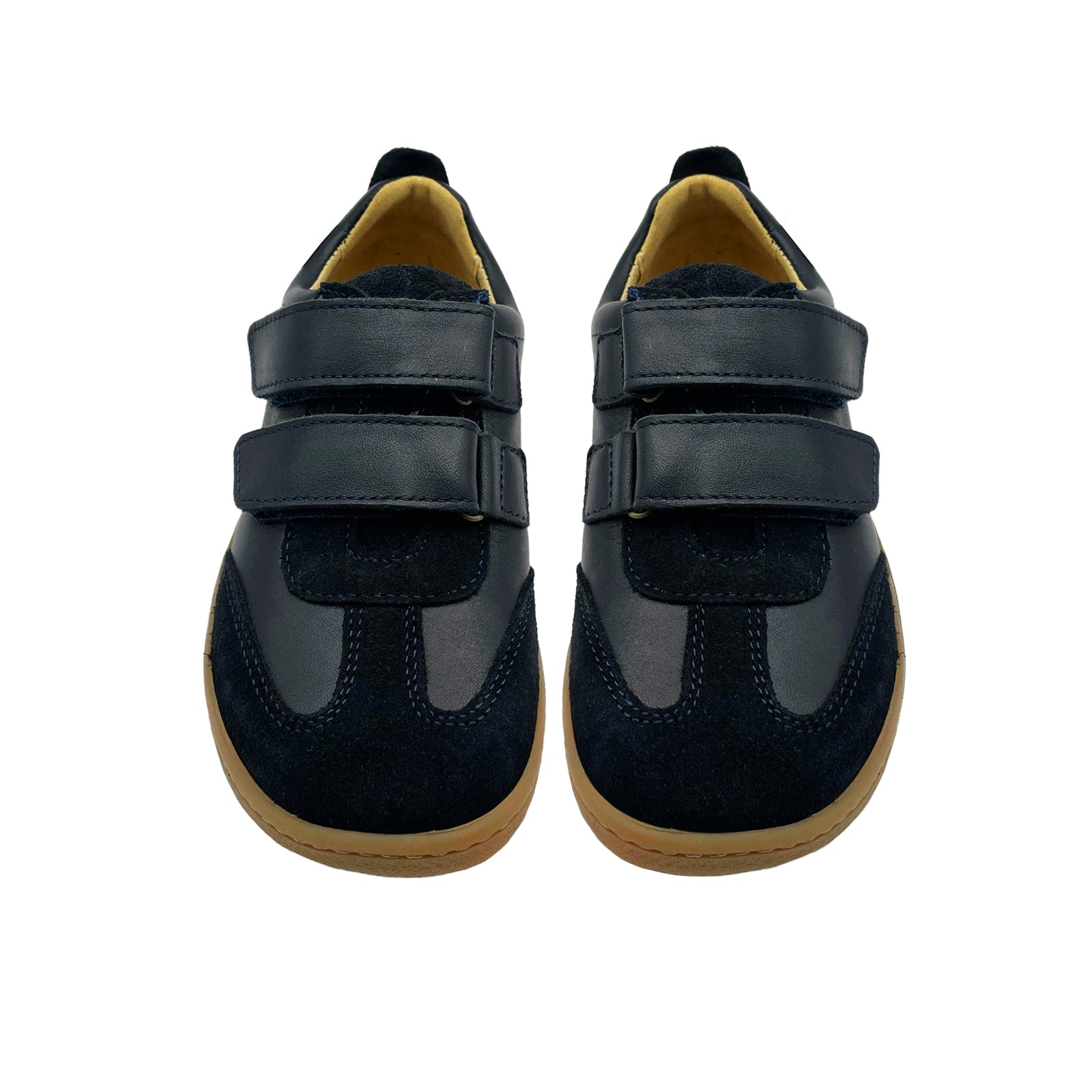 Baskets pieds nus Pele Kids en cuir bleu marine