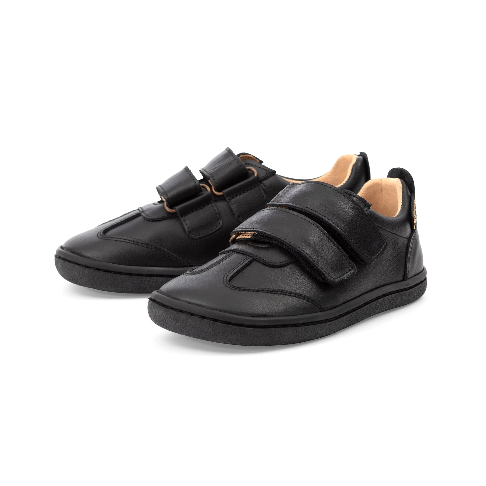Baskets pieds nus Pele Kids en cuir bleu marine