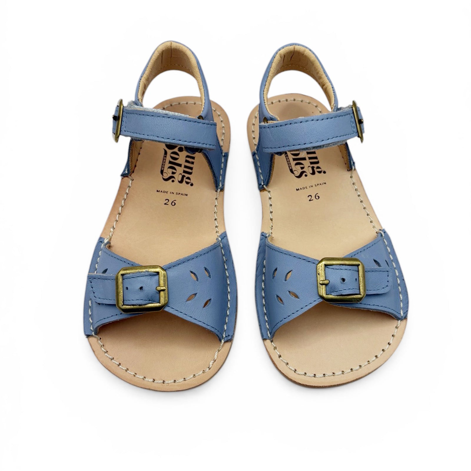 Sandale Flo Tassel pour enfant en cuir bruni beige