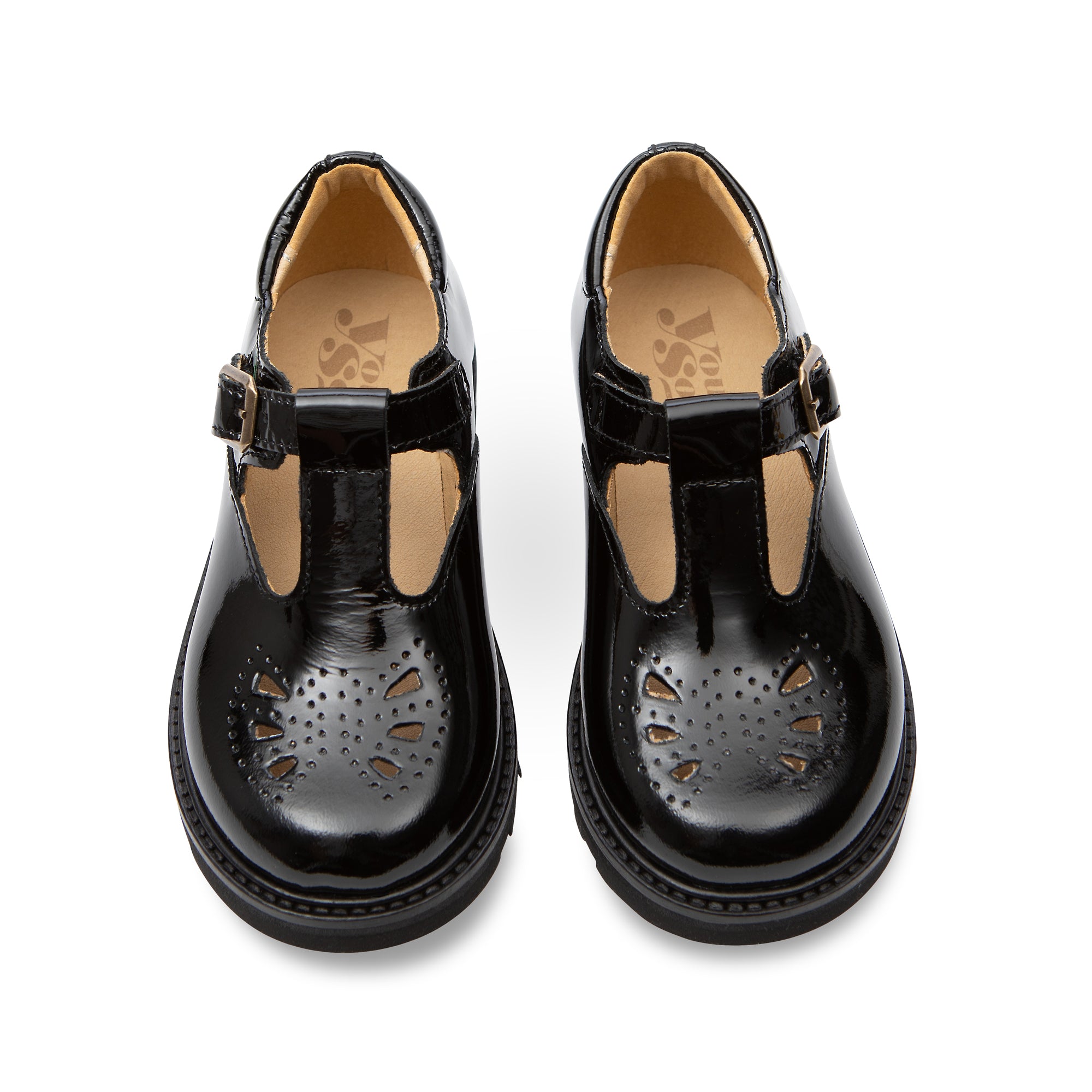 Rosie T-Bar Kids Shoe Black Patent (BTS) Leather