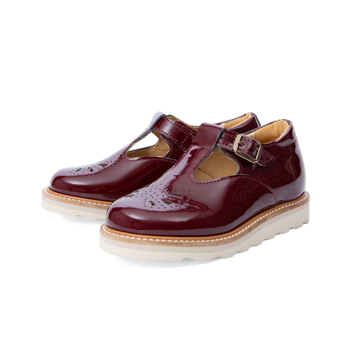 Rosie T Bar Shoe Cherry Patent Leather