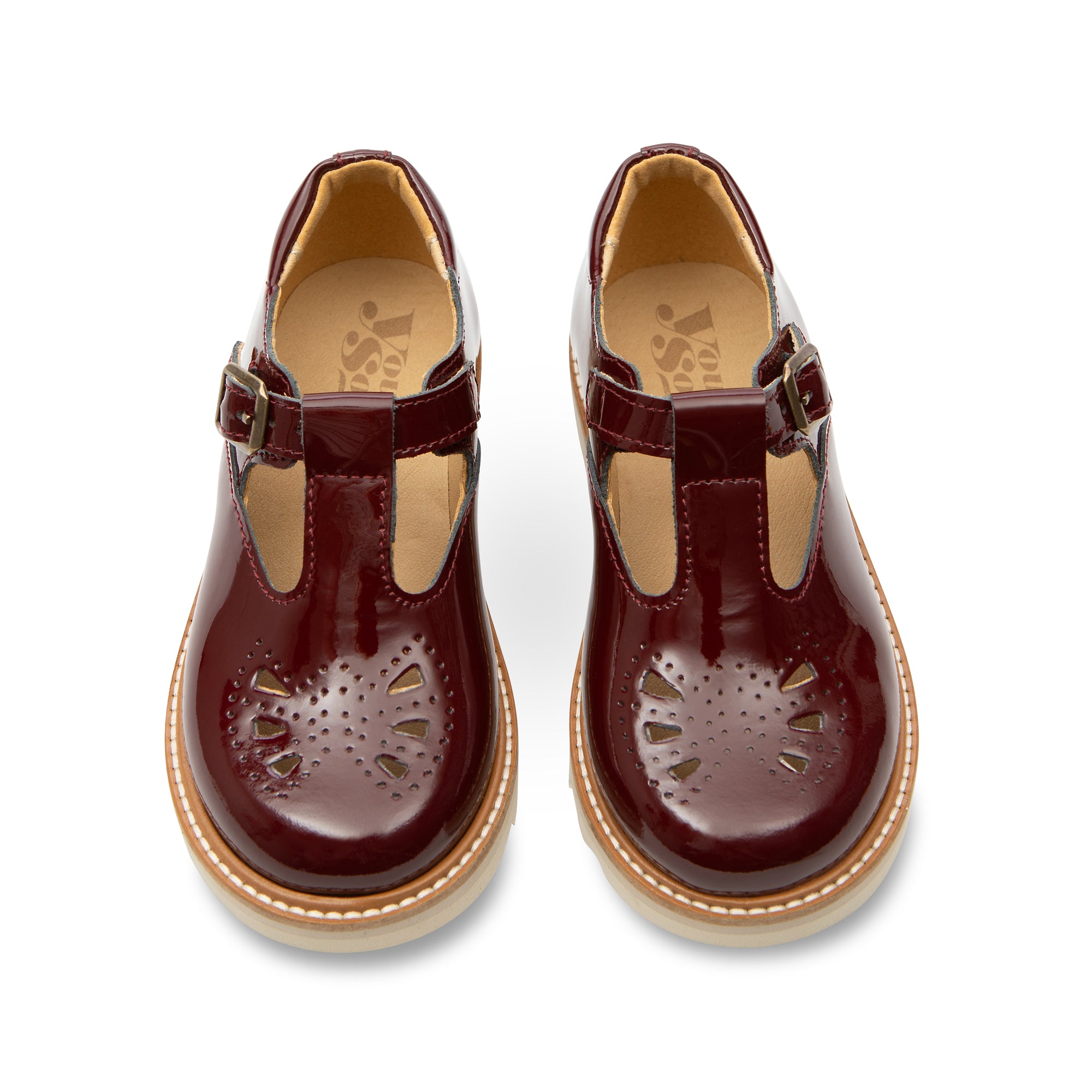 Rosie T-Bar Kinderschuh Kirsche Lackleder 