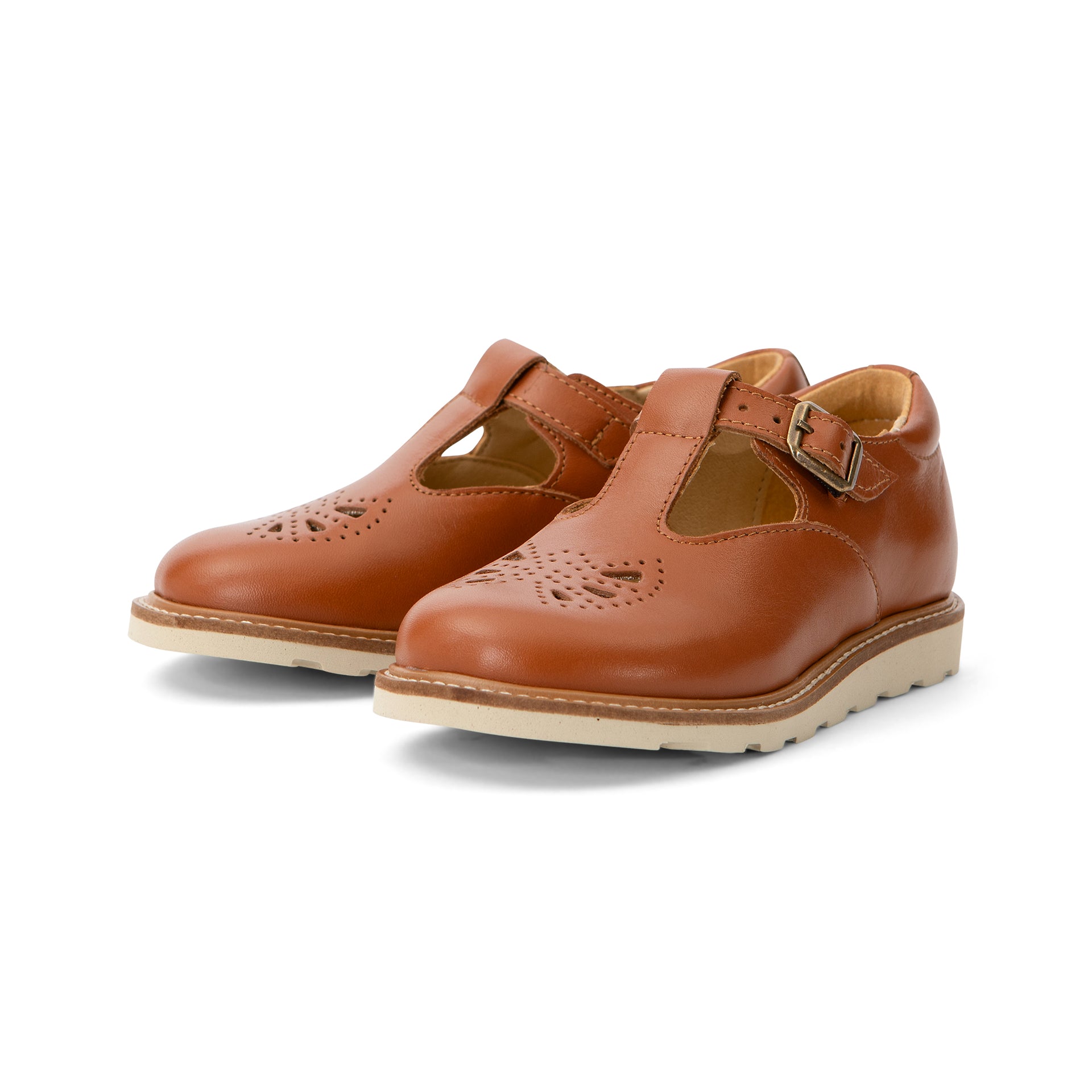 Rosie T-Bar Kids Shoe Chestnut Brown Leather – Young Soles London
