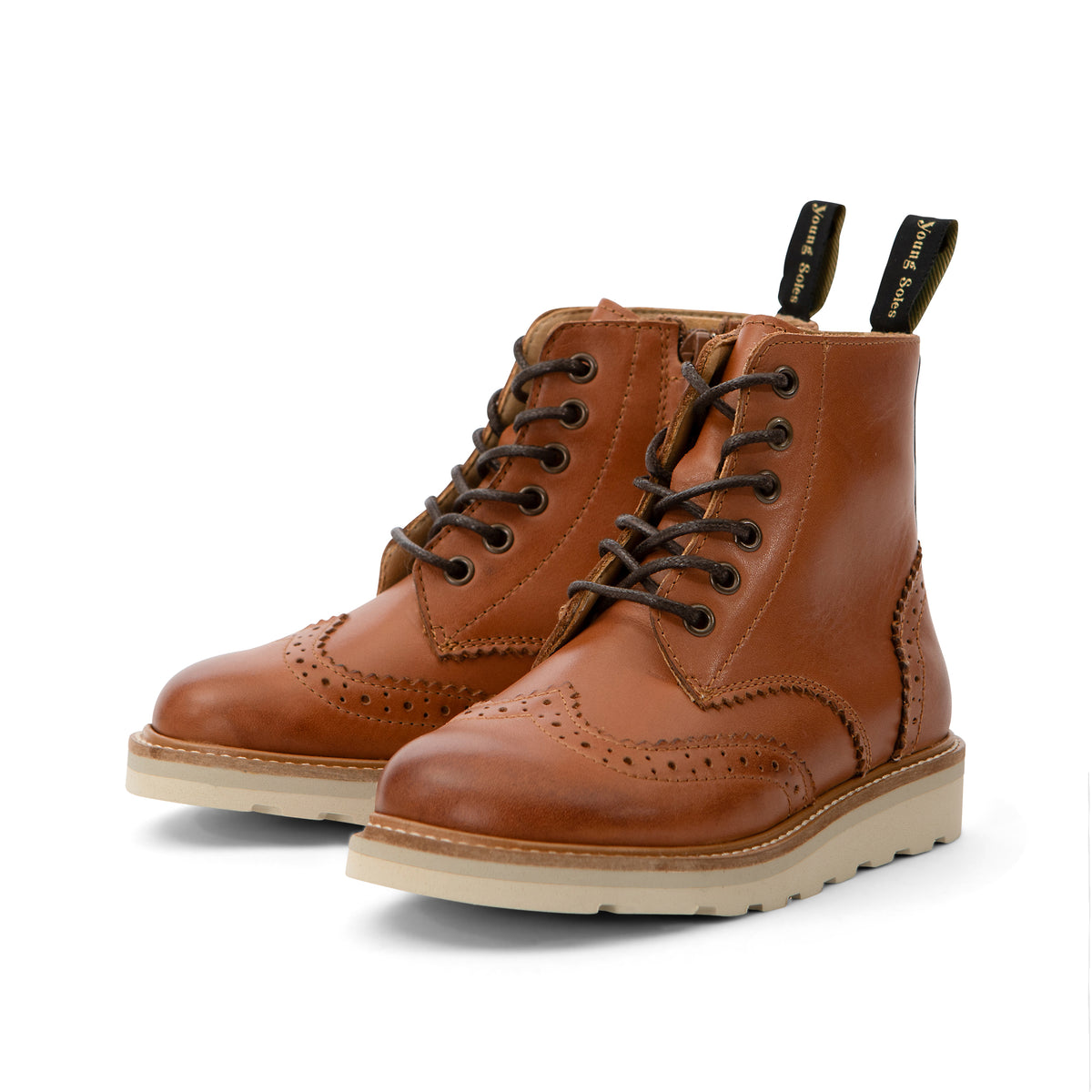 Sidney Brogue Boot Burnished Leather