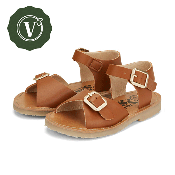 Sonny Vegan Sandal Chestnut Brown Synthetic Leather