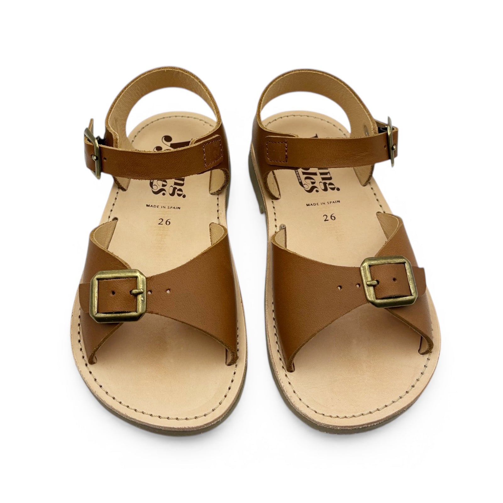 Sandale Sonny Kids en cuir marron châtain
