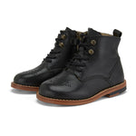 Buster Brogue Kids Boot Black Leather