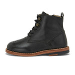 Buster Brogue Kids Boot Black Leather