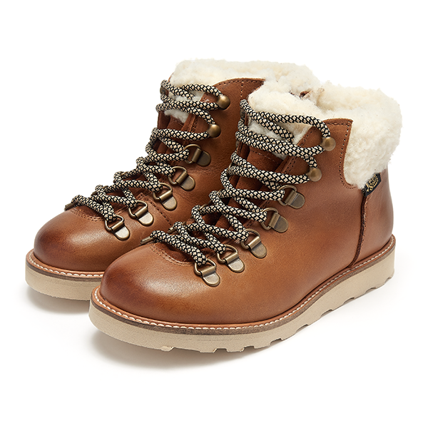 Eddie Wool Ankle High Hiking Boot Burnished Leather