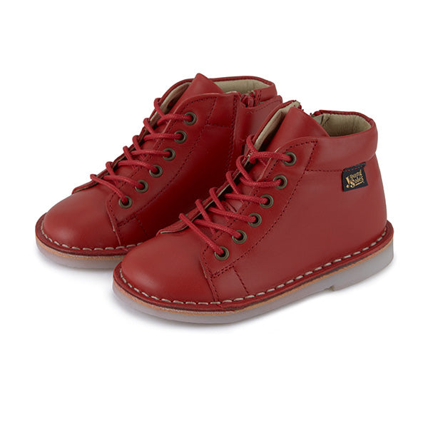 Fletcher Kids Monkey Boot Red Leather Young Soles London