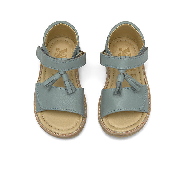 Flo Tassel Kids Sandal Smokey Sage Leather