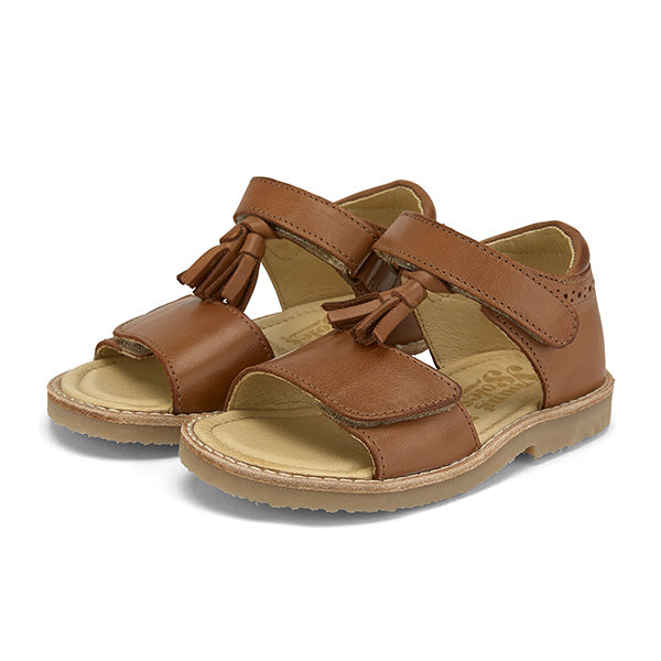 Flo Tassel Sandal Burnished Leather