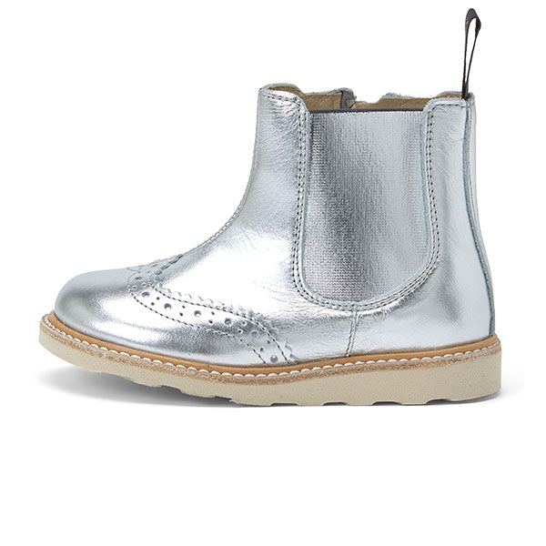 Francis Kids Chelsea Boot Silver Leather