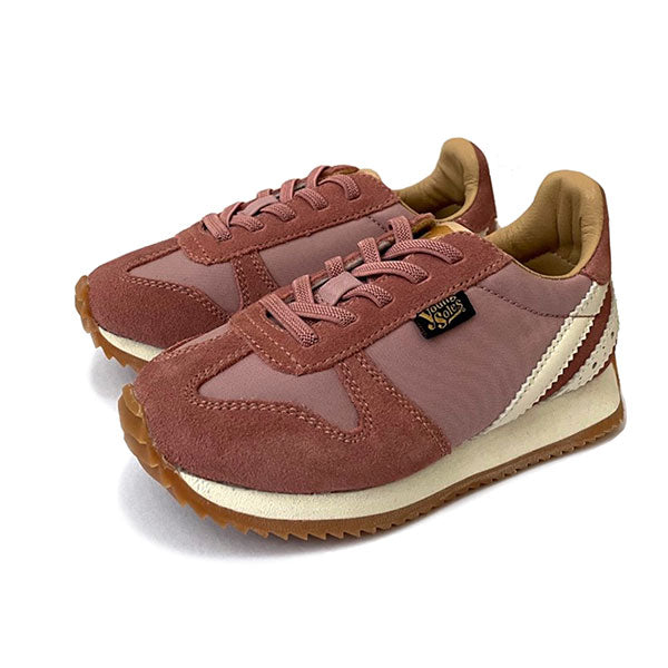 Keegan Kids Sneaker Old Rose Textile and Suede